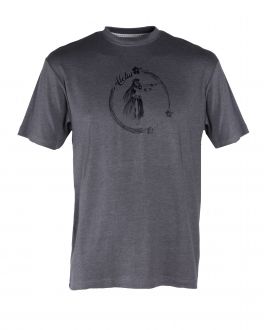 Charcoal Hawaiian Print T-Shirt Front