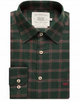 Green and Red Carlise Check Casual Shirt