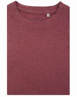 Bar Harbour Brick Red Ribbed Neck T-Shirt