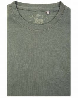 Sage Marl Ribbed Neck T-Shirt