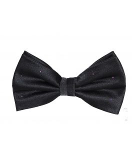 Black and Purple Dot Bow Tie