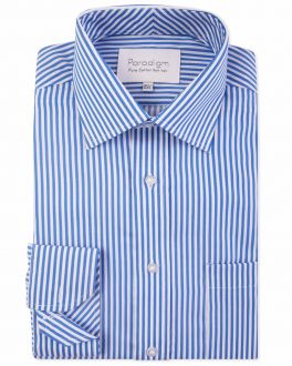 Blue Stripe Luxury Pure Cotton Non-Iron Shirt