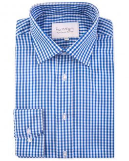 Blue Check Luxury Pure Cotton Non-Iron Shirt