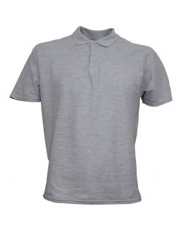 Grey Pique Polo Shirt