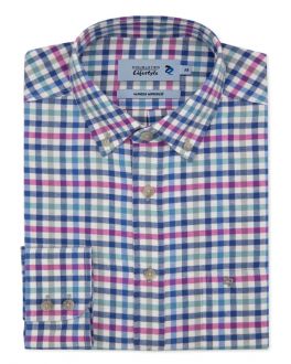 Mullberry Twill Check Long Sleeve Casual Shirt