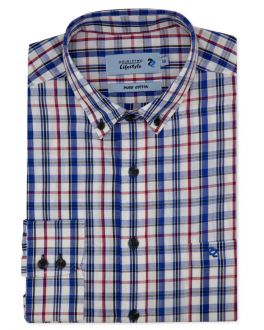 Red & Blue Check Long Sleeve Casual Shirt