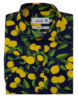 Lemon Print Short Sleeve Casual Shirt