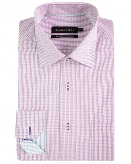 Pink Linear Check Formal Shirt