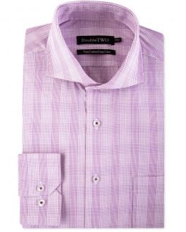 Purple Line Check Formal Shirt