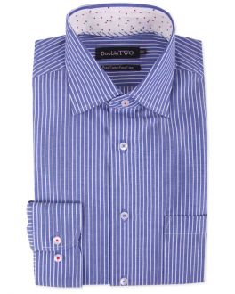 Blue and White Pin Stripe Formal Shirt