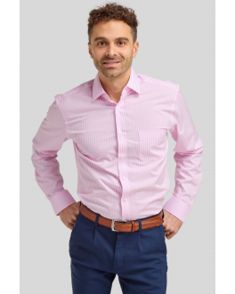 Double Two Pink Cadet Stripe Formal Shirt