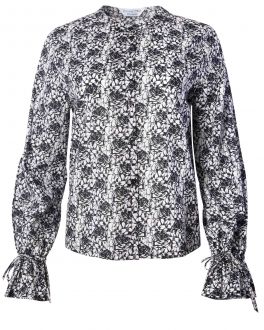 Charcoal Sketched Rose Print Women's Blouse