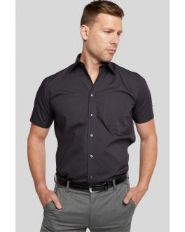 Black Classic Easy Care Short Sleeve Shirt