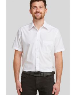 White Classic Easy Care Short Sleeve Shirt