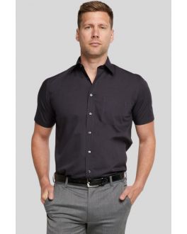 Black Short Sleeve Non-Iron Shirt