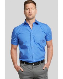 Cobalt Blue Short Sleeve Non-Iron Shirt