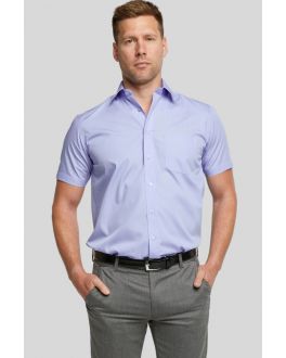 Fresh Blue Short Sleeve Non-Iron Shirt