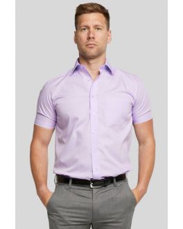 Big & Tall Mauve Non Iron Cotton Rich Short Sleeve Shirt