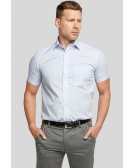 New Blue Short Sleeve Non-Iron Shirt