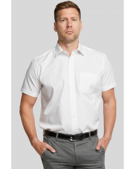 Big & Tall White Non Iron Cotton Rich Short Sleeve Shirt