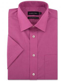 Dusky Pink Short Sleeved Non-Iron Shirt