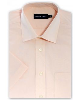 Peach Short Sleeved Non-Iron Shirt