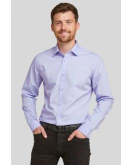 Slim Fit Mauve Long Sleeve Non-Iron Shirt