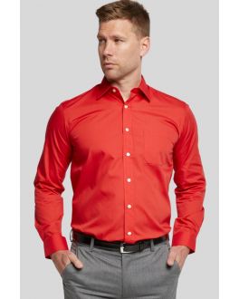 Red Classic Easy Care Long Sleeve Shirt