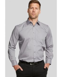 Silver Grey Classic Easy Care Long Sleeve Shirt