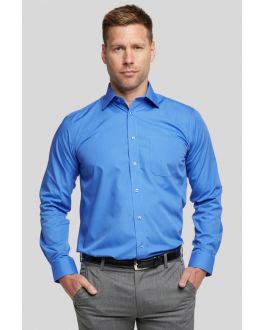 Cobalt Blue Long Sleeve Non-Iron Shirt