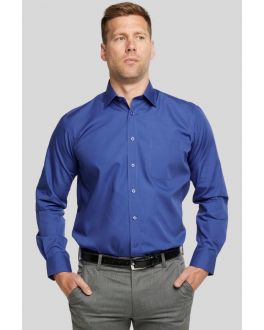 King Size Royal Blue Non Iron Long Sleeve Shirt