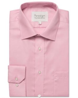 Slim Fit Pale Pink Pure Cotton Non Iron Shirt