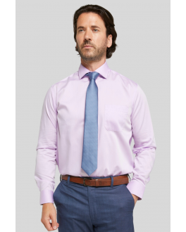 Big & Tall Lilac Cotton Twill Non-Iron Shirt