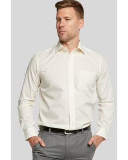 Big & Tall Cream Non Iron Long Sleeve Shirt