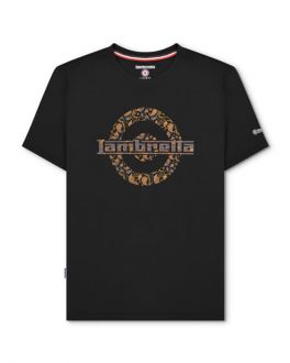 Lambretta Black Paisley Logo T-Shirt