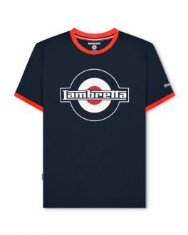 Lambretta Navy Logo Ringer T-Shirt