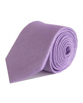 Lilac and White Check Bamboo Tie