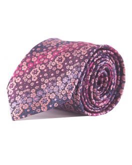 Double TWO Multi Patterned Pink Floral Tie