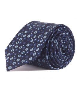 Double TWO Blue Floral Tie