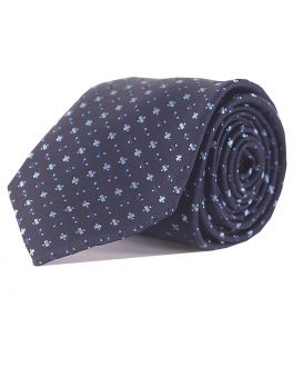 Double TWO Blue Cross Patterned Tie