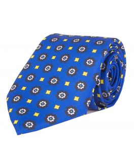 Blue Printed Spotted Tie