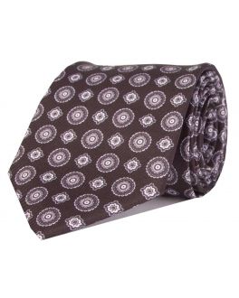 Black Printed Multi-Patterned Tie