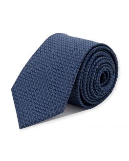 Extra Long Blue Detail Patterned Tie