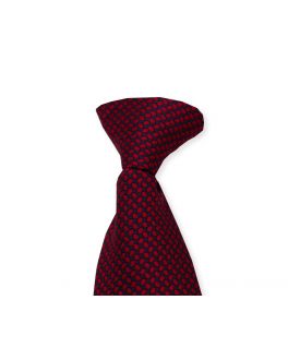 Red Patterned Clip On Tie
