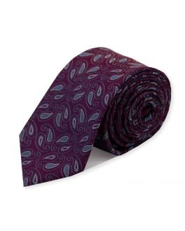 Red Silk Paisley Tie