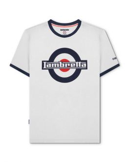 Lambretta White Logo Ringer T-Shirt
