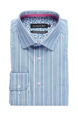 Blue Shaded Stripe Formal Shirt