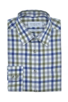 Olive Tattersall Large Check Long Sleeve Shirt