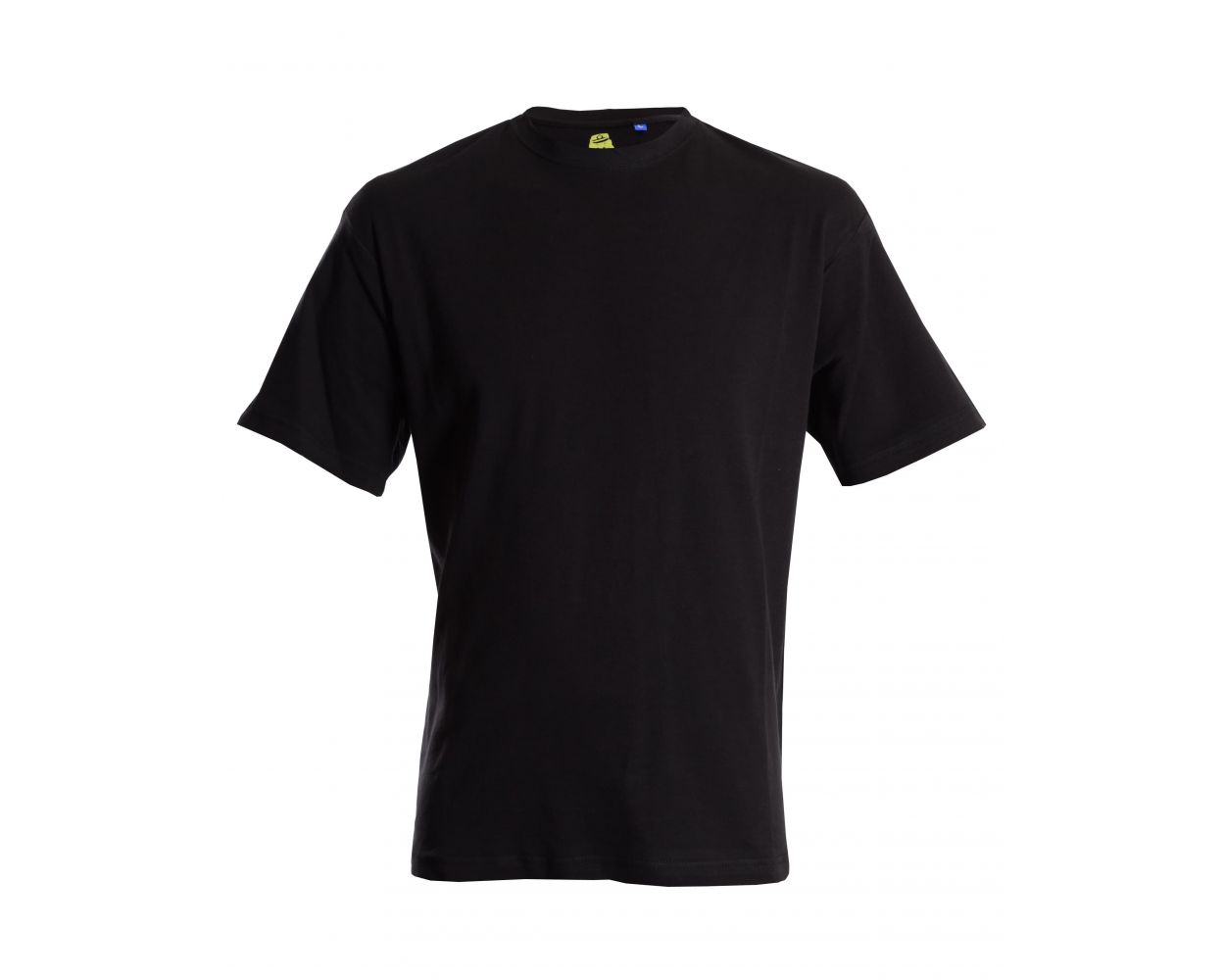 Bar Harbour Plain Black Ribbed Neck T-Shirt