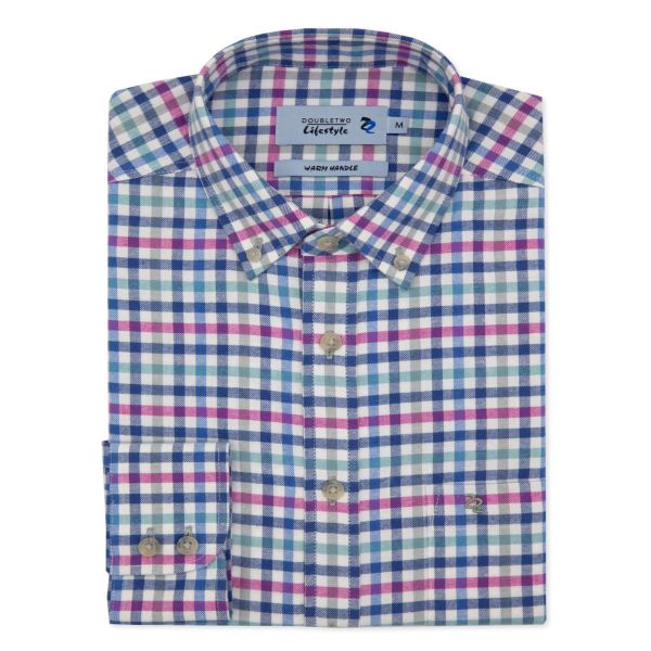 Mullberry Twill Check Long Sleeve Casual Shirt